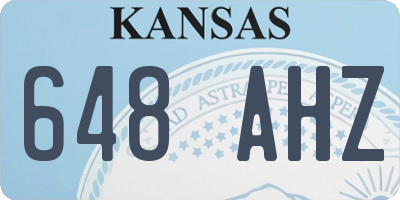 KS license plate 648AHZ