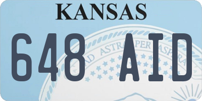 KS license plate 648AID