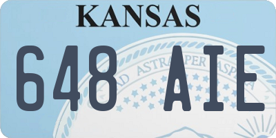 KS license plate 648AIE