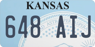 KS license plate 648AIJ