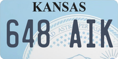 KS license plate 648AIK
