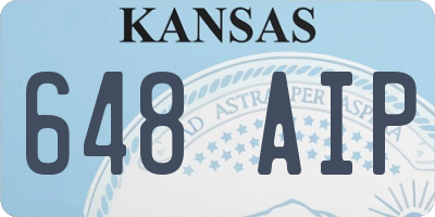 KS license plate 648AIP