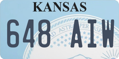 KS license plate 648AIW