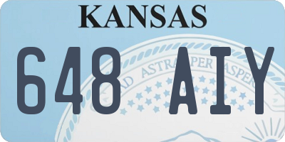 KS license plate 648AIY