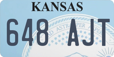 KS license plate 648AJT