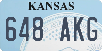 KS license plate 648AKG