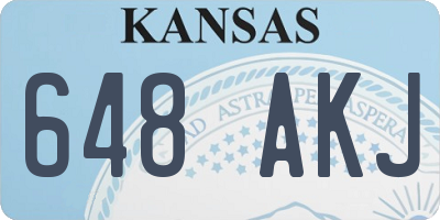 KS license plate 648AKJ