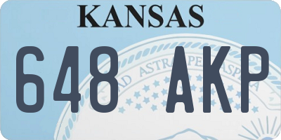 KS license plate 648AKP