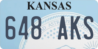 KS license plate 648AKS