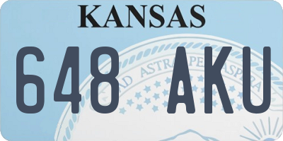 KS license plate 648AKU