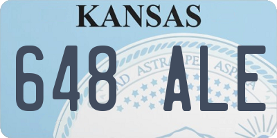 KS license plate 648ALE