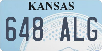 KS license plate 648ALG