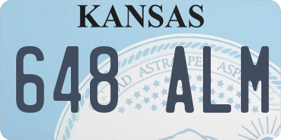KS license plate 648ALM