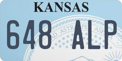 KS license plate 648ALP