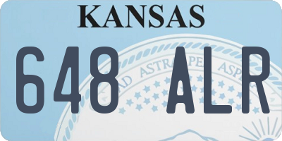 KS license plate 648ALR