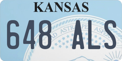 KS license plate 648ALS