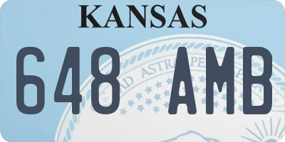 KS license plate 648AMB