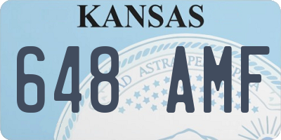 KS license plate 648AMF