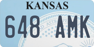 KS license plate 648AMK