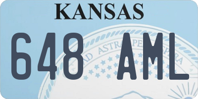 KS license plate 648AML