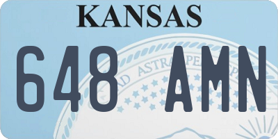 KS license plate 648AMN