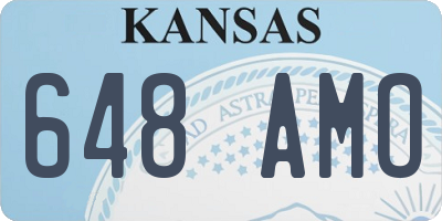 KS license plate 648AMO