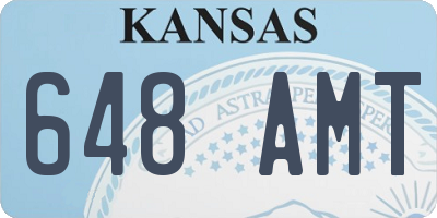 KS license plate 648AMT