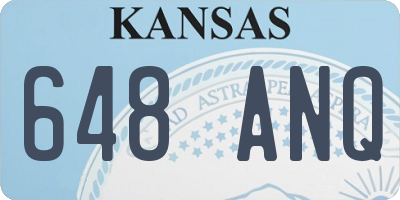 KS license plate 648ANQ
