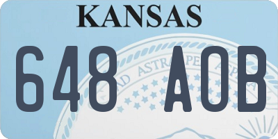 KS license plate 648AOB