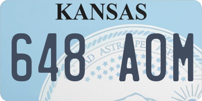 KS license plate 648AOM