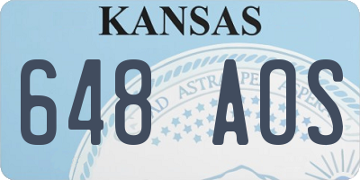 KS license plate 648AOS
