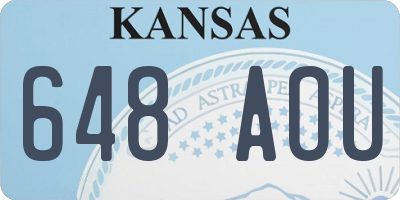 KS license plate 648AOU