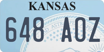 KS license plate 648AOZ