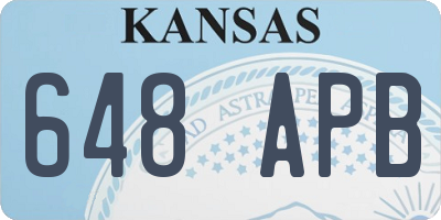 KS license plate 648APB