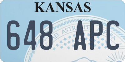 KS license plate 648APC