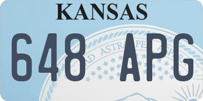 KS license plate 648APG
