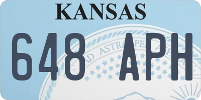 KS license plate 648APH