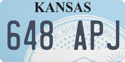 KS license plate 648APJ