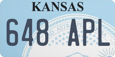 KS license plate 648APL