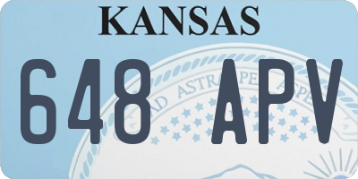 KS license plate 648APV