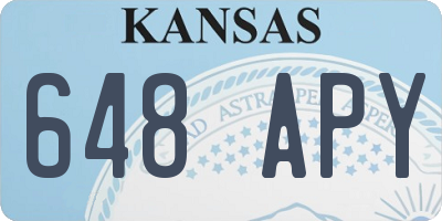 KS license plate 648APY