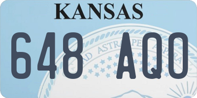 KS license plate 648AQO
