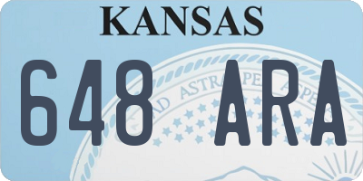 KS license plate 648ARA