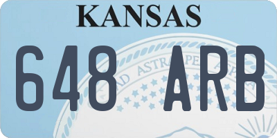 KS license plate 648ARB