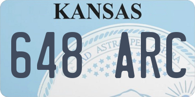 KS license plate 648ARC