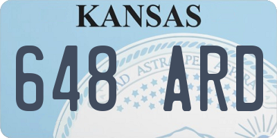 KS license plate 648ARD