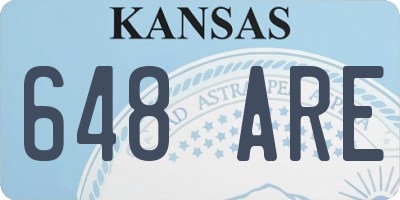 KS license plate 648ARE