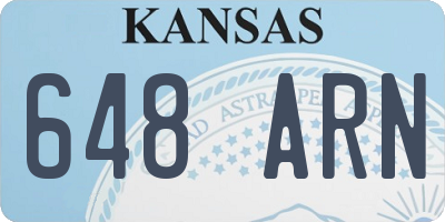 KS license plate 648ARN