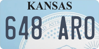 KS license plate 648ARO