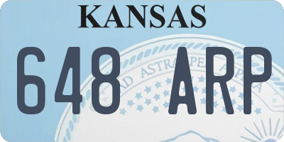 KS license plate 648ARP